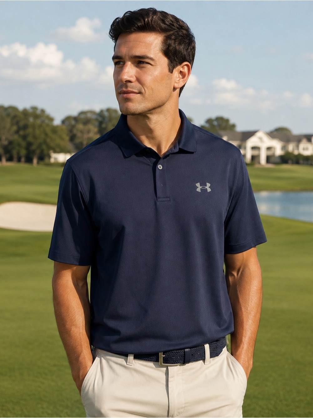 Under Armour Performance 3.0 Polo Men’s Large Navy NWT